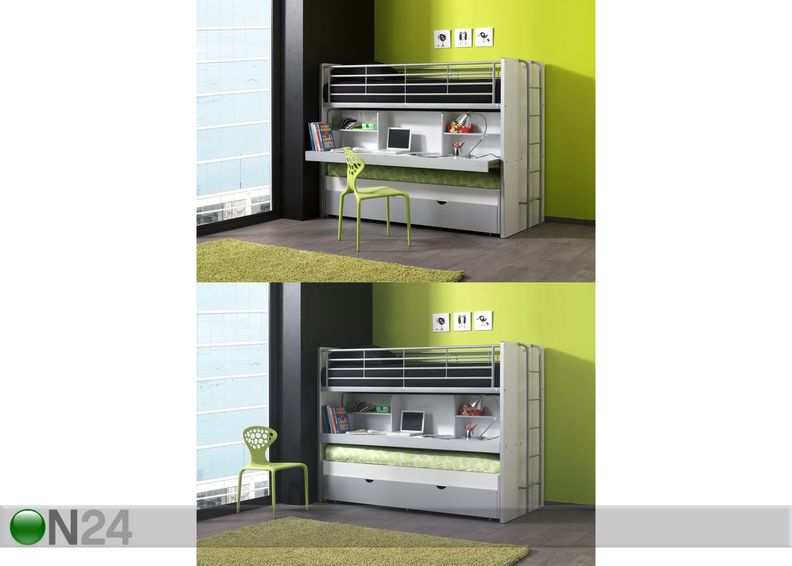 3-местная двухъярусная кровать Bonny 90x200 cm увеличить