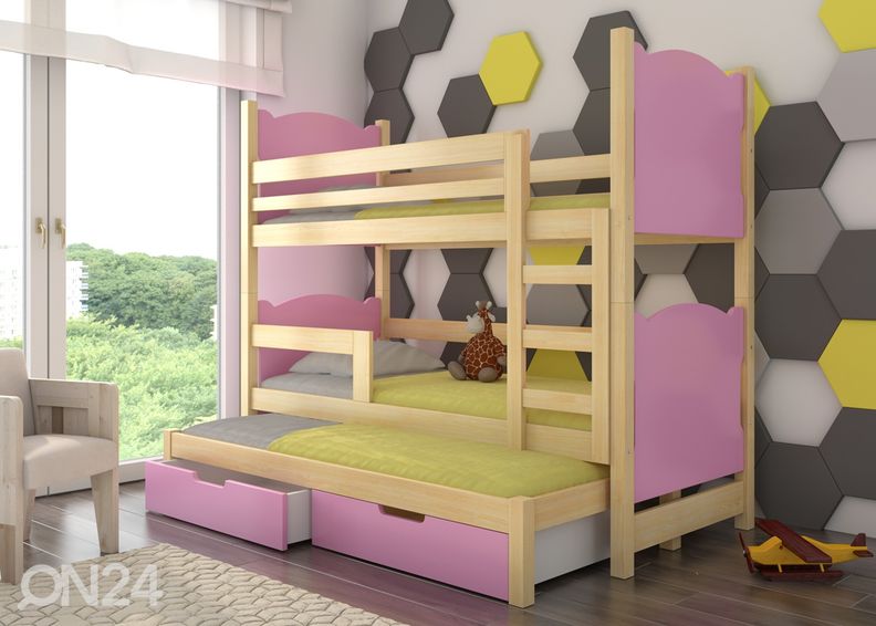 3-местная двухъярусная кровать Lena 75x180 cm увеличить