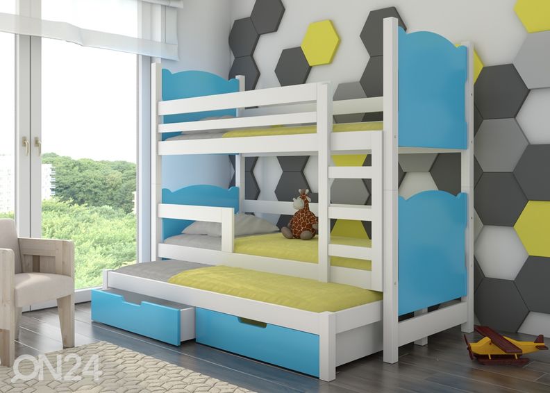 3-местная двухъярусная кровать Lena 75x180 cm увеличить