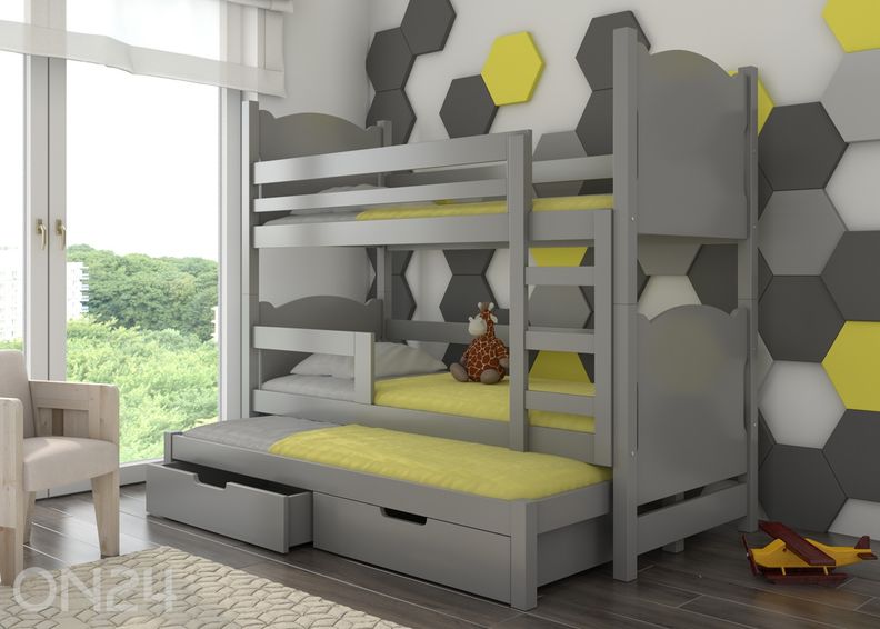 3-местная двухъярусная кровать Lena 75x180 cm увеличить