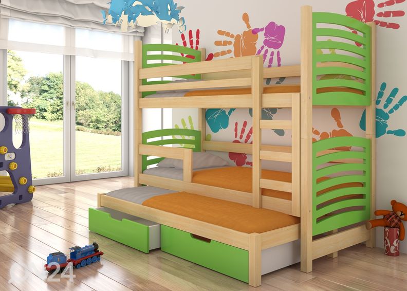 3-местная двухъярусная кровать Lena I 75x180 cm увеличить