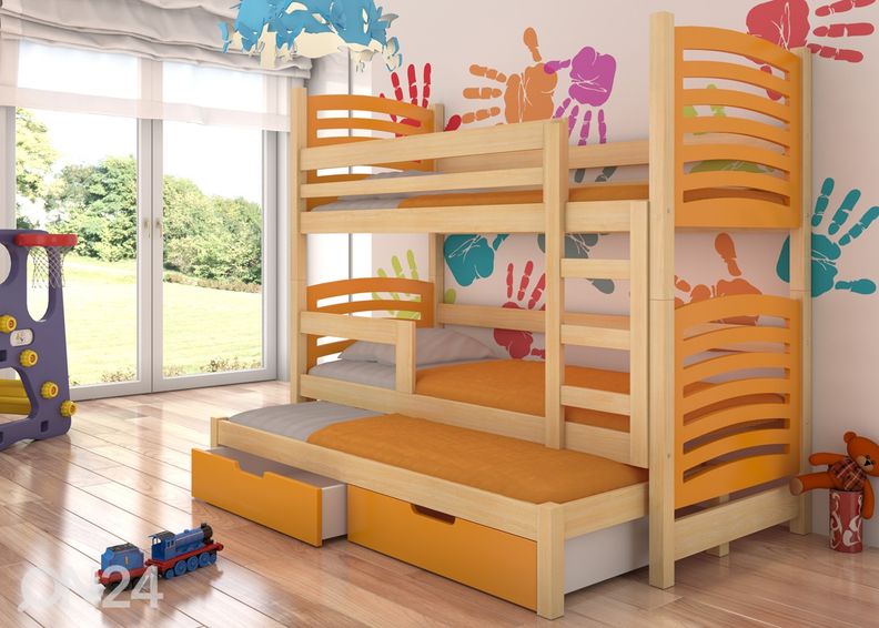 3-местная двухъярусная кровать Lena I 75x180 cm увеличить