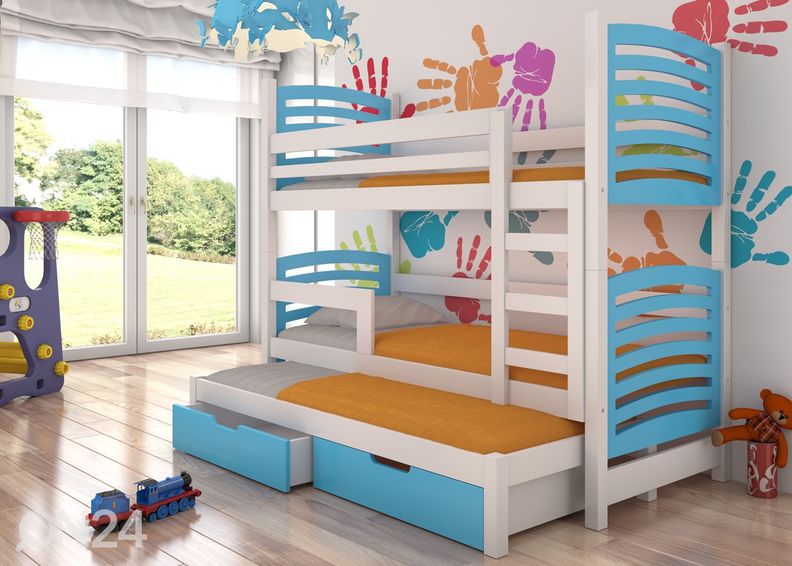 3-местная двухъярусная кровать Lena I 75x180 cm увеличить