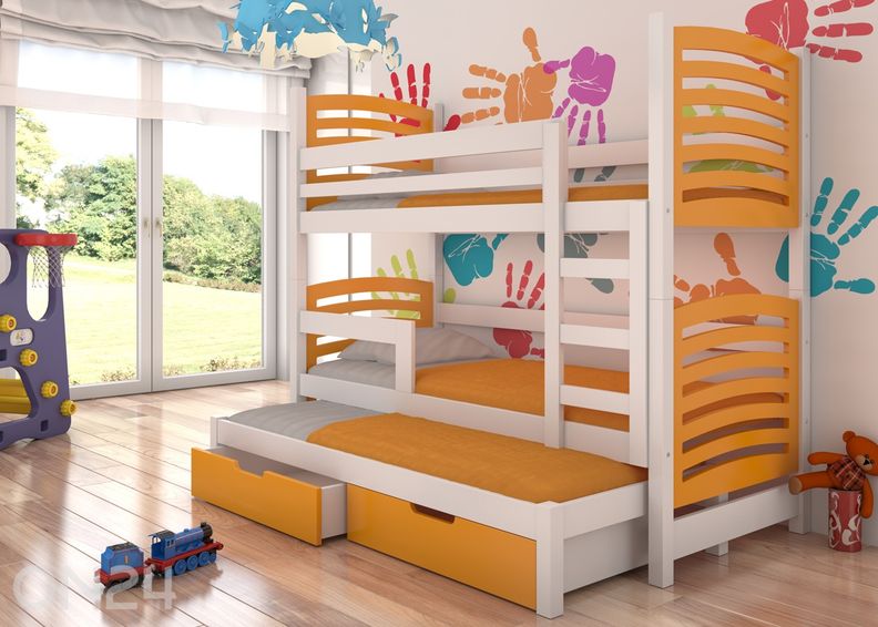 3-местная двухъярусная кровать Lena I 75x180 cm увеличить