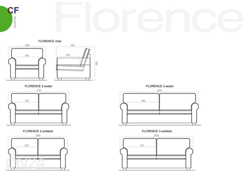 3-местный диван Florence увеличить