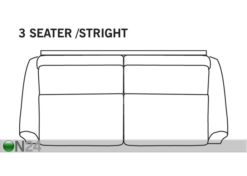 3-местный диван Malmö с перьевыми подушками, прямой увеличить