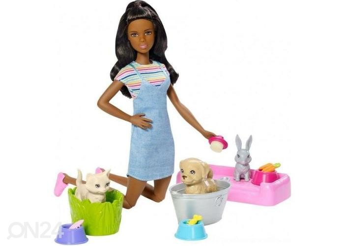 Barbie® Play'N 'Wash кукла с домашними животными увеличить