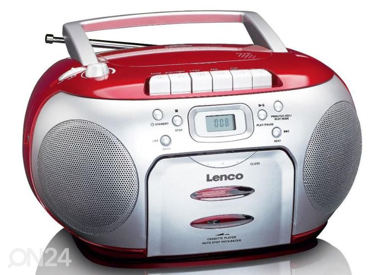 CD-радио с кассетным проигрывателем Lenco SCD420RD, красный увеличить