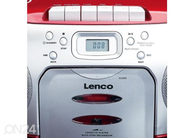 CD-радио с кассетным проигрывателем Lenco SCD420RD, красный увеличить
