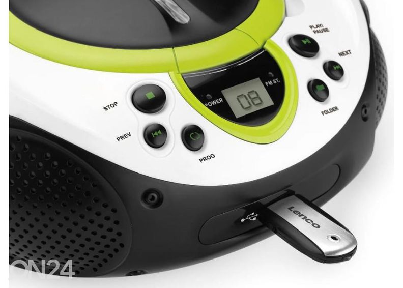 CD-радио Lenco SCD38USBG, зеленое увеличить