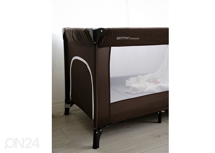 Kровать-манеж Britton Compact, темно-коричневый увеличить