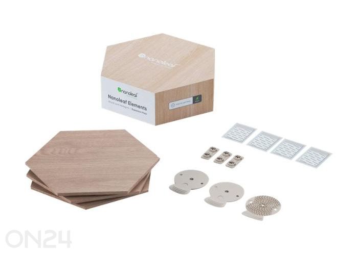 Nanoleaf Elements Wood Look Hexagons расширительный комплект (3 панели), теплый и холодный свет увеличить