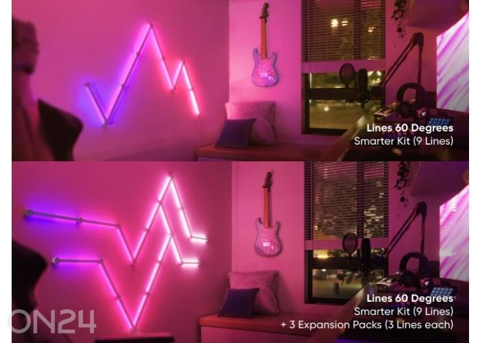 Nanoleaf Lines 60° комплект расширения (3 световые линии) увеличить