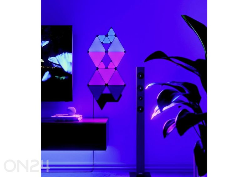 Nanoleaf Shapes Black Mini Triangles расширительный комплект (10 панелей), чёрный увеличить размеры