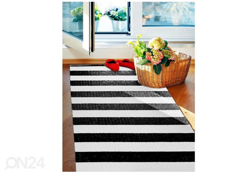 Narma пластиковый ковер Birkas black-white 70x150 см увеличить