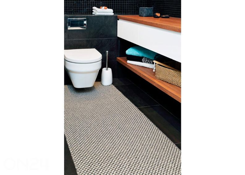 NARMA пластиковый ковер Diby black-cream 70x250 см увеличить