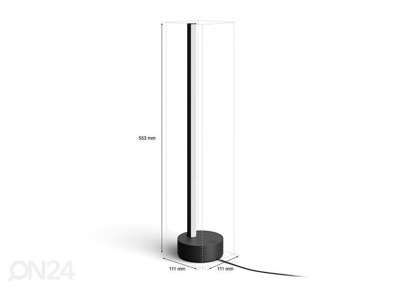 Philips Hue Black and Color ambience настольная лампа Signe черная с плавным изменением цвета увеличить