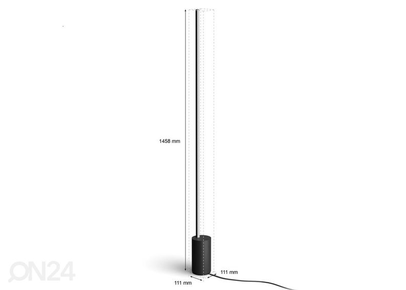 Philips Hue Black and Color ambience торшер Signe черный с плавным изменением цвета увеличить