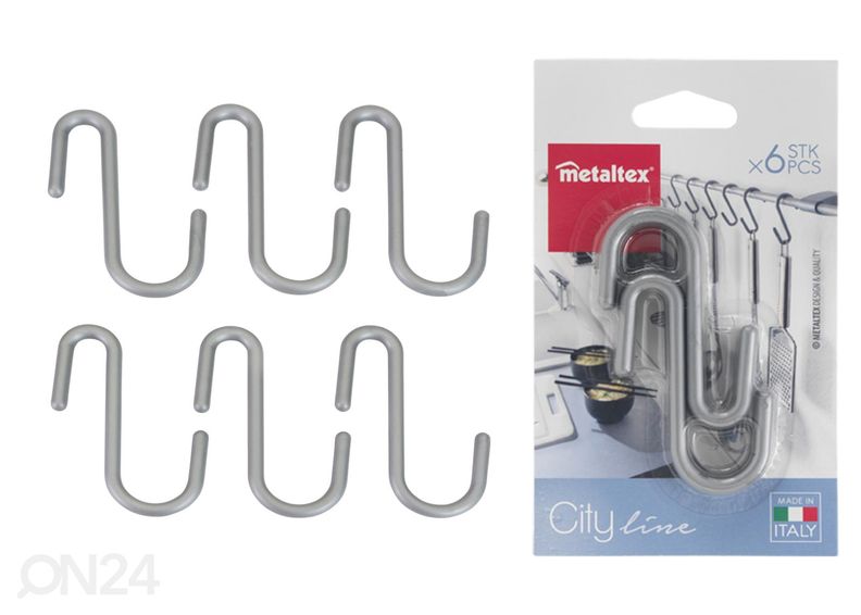 S-крючки City 6 шт, серебро увеличить