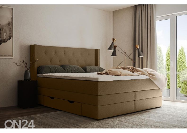 Sime Beds Континентальная кровать с ящиками Sanna 200x200 см увеличить
