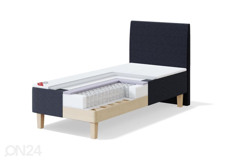 Sleepwell кушетка BLUE POCKET 80x200 cm + изголовье H20 низкое + наматрасник Profiled Foam + ножки H:18 увеличить