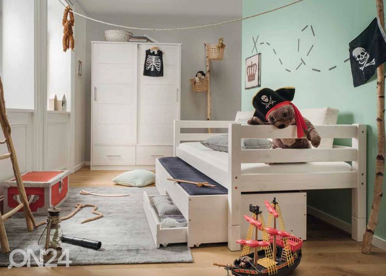 Suwem кровать Fantazy 90x200 cm, с перегородками и дополнительной кроватью с ящиками увеличить