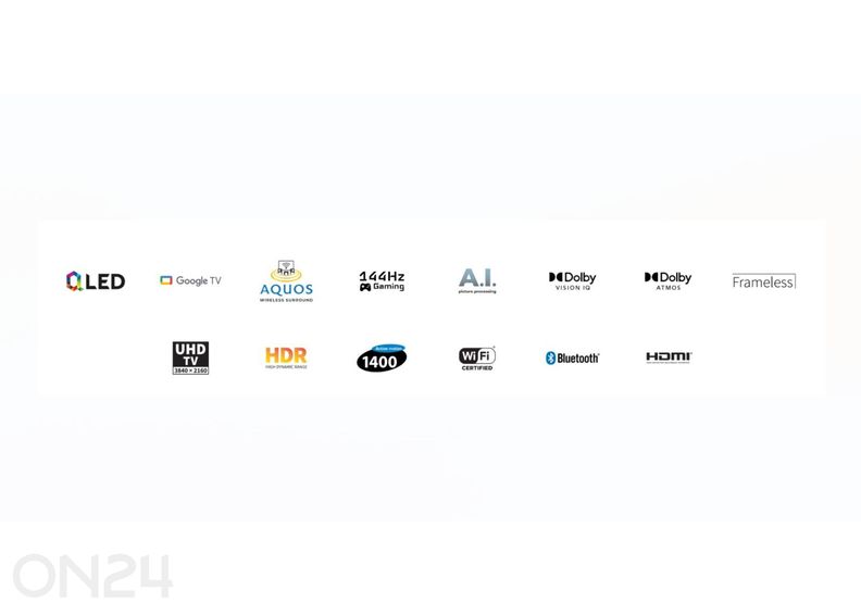 Teler Sharp 50" (126 см) QLED 4K Ultra HD Google TV, Dolby Vision IQ, Dolby Atmos увеличить