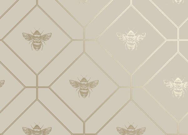 Бумажные обои Honeycomb Bee