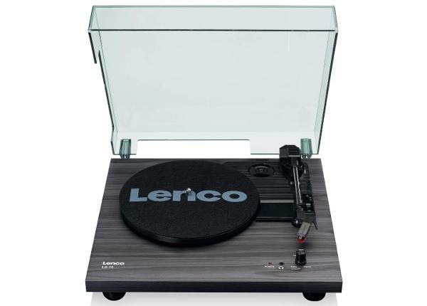 Виниловый проигрыватель с 2 динамиками Lenco LS10BK, черный