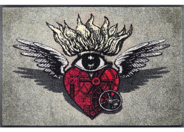 Дверной коврик Flaming Heart 50x75 см