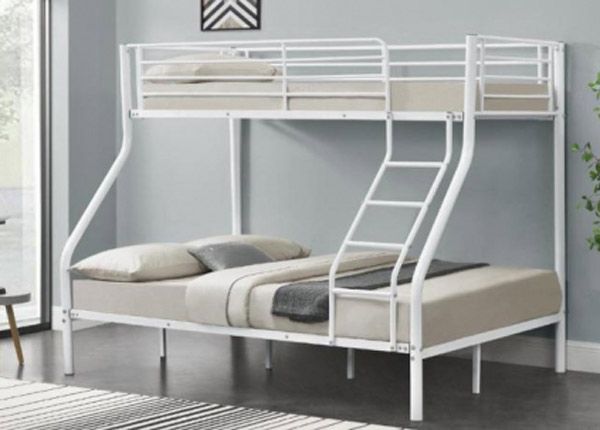 Двухъярусная кровать Trio 140x200/90x200 cm, белый