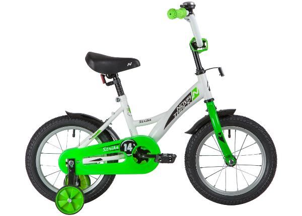 Детский велосипед 14" STRIKE Novatrack белый/зеленый