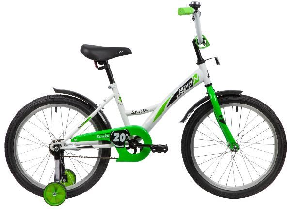 Детский велосипед 20" STRIKE Novatrack белый/зеленый