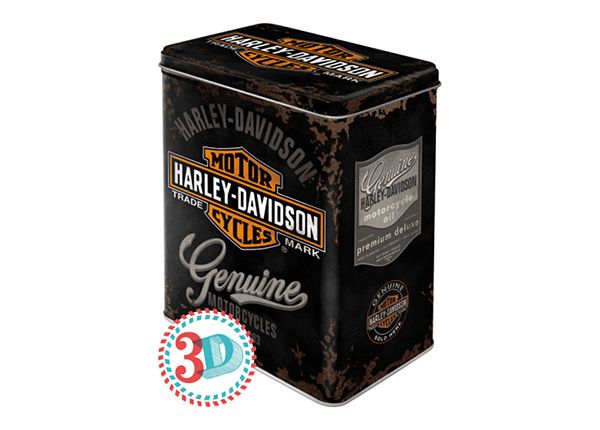 Жестяная коробка Harley-Davidson Genuine Logo 3 л
