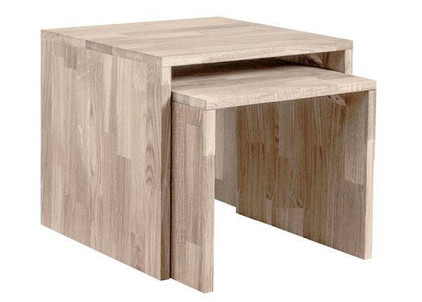 Журнальный стол из массива дуба Duo1, 45x45x45 cm