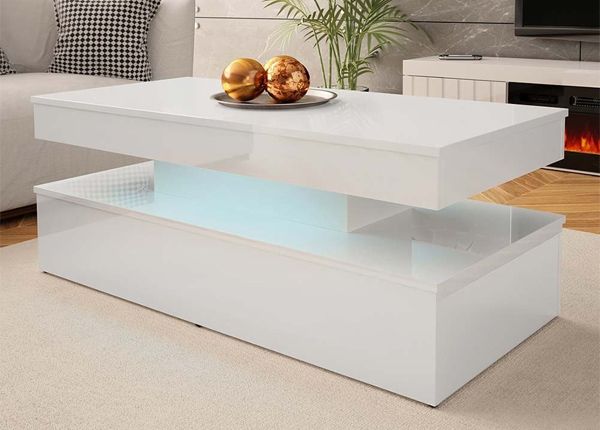 Журнальный стол Glossa 120x55 cm + LED