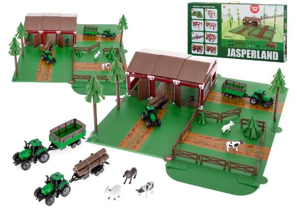 Игрушечная ферма с трактором и животными