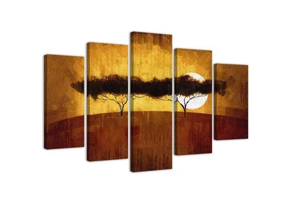 Картина из 5-частей African trees 100x70 см
