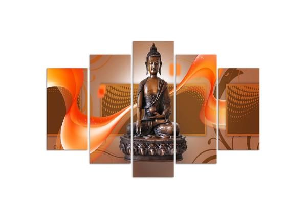 Картина из 5-частей Buddha on abstract background 100x70 см