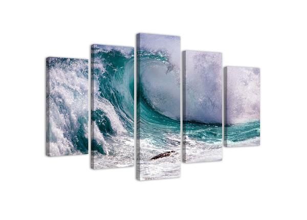 Картина из 5-частей Foaming Wave 150x100 см