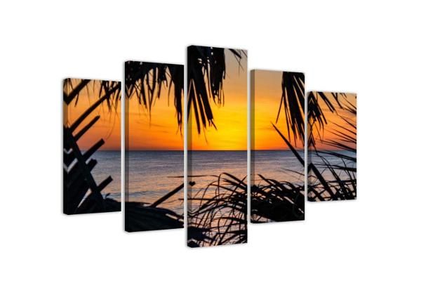 Картина из 5-частей Sea at sunset 100x70 см