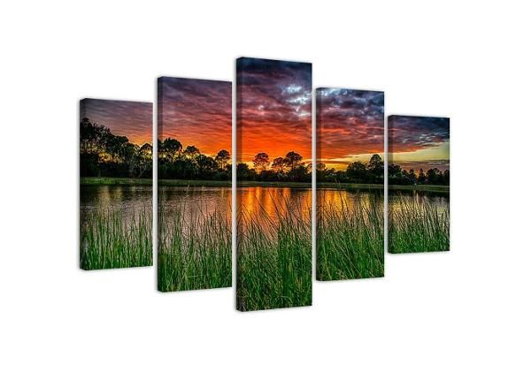 Картина из 5-частей Sky at sunset 100x70 см
