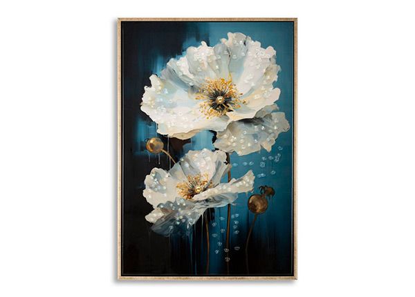 Картина Narcy 42x62 см, синий/белый