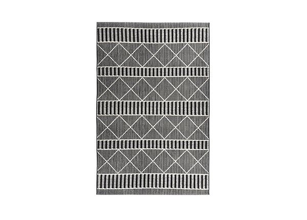 Ковер Tom Tailor Funky Outdoor Geometric, 80x165 см черный