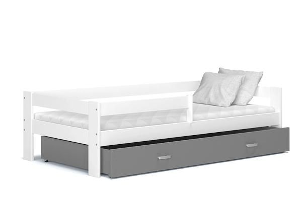 Комплект детской кровати 80x190 cm, белый/серый