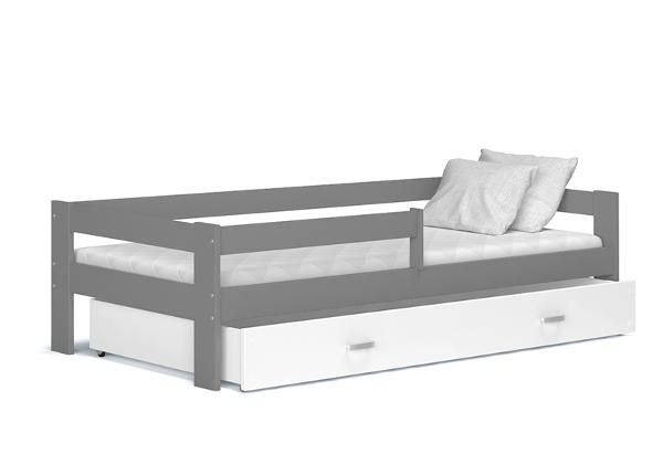Комплект детской кровати 80x190 cm, серый/белый