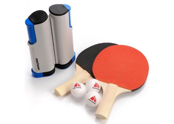 Комплект для настольного тенниса Meteor Rollnet 2 ракетки 3 мяча и сетка