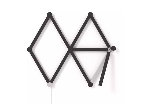 Комплект из чёрных матовых панелей и монтажных колпачков Nanoleaf Lines Skin (9 шт.)