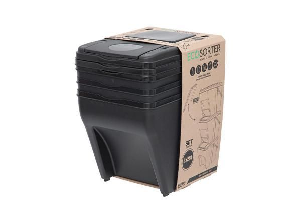Комплект контейнеров для мусора EcoSorter 3x25л