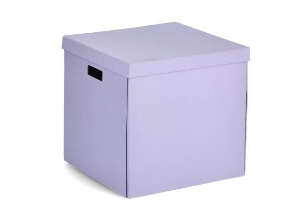 Коробка для хранения из переработанного картона, светло-фиолетовая